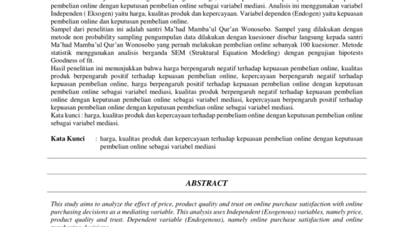 Terbongkar! Skripsi Pengaruh Pemasaran Online Terhadap Keputusan Pembelian Terbaik